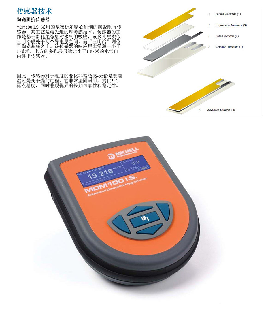 MDM100 I.S. 先進(jìn)的便攜式露點儀
